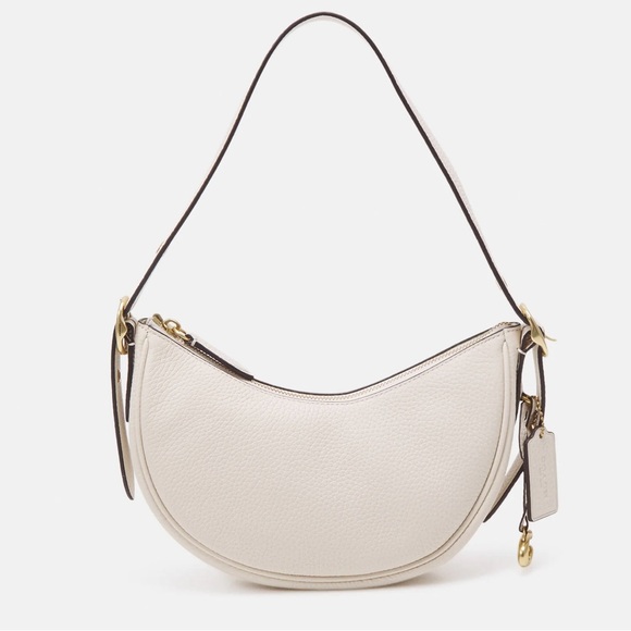 COACH Luna leather shoulder bag in Chalk - Picture 10 of 11